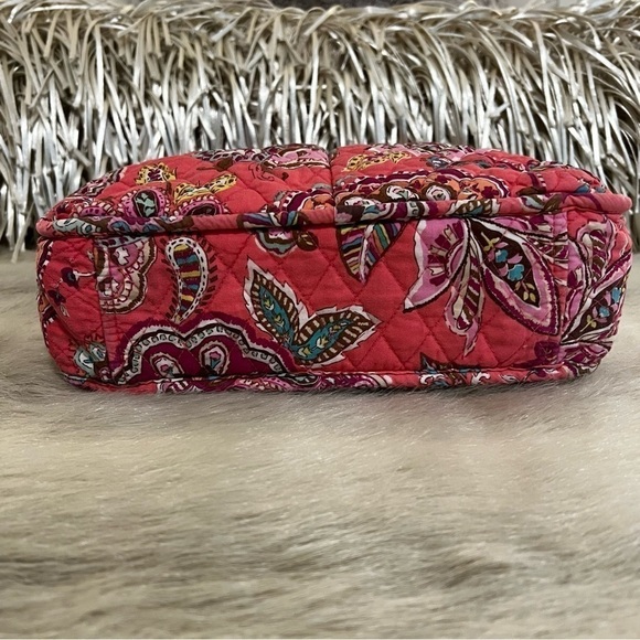 VERA BRADLEY Call Me Coral 2010 Tall Tote Orange Pink Floral Y2K Commuter Laptop - Picture 11 of 14